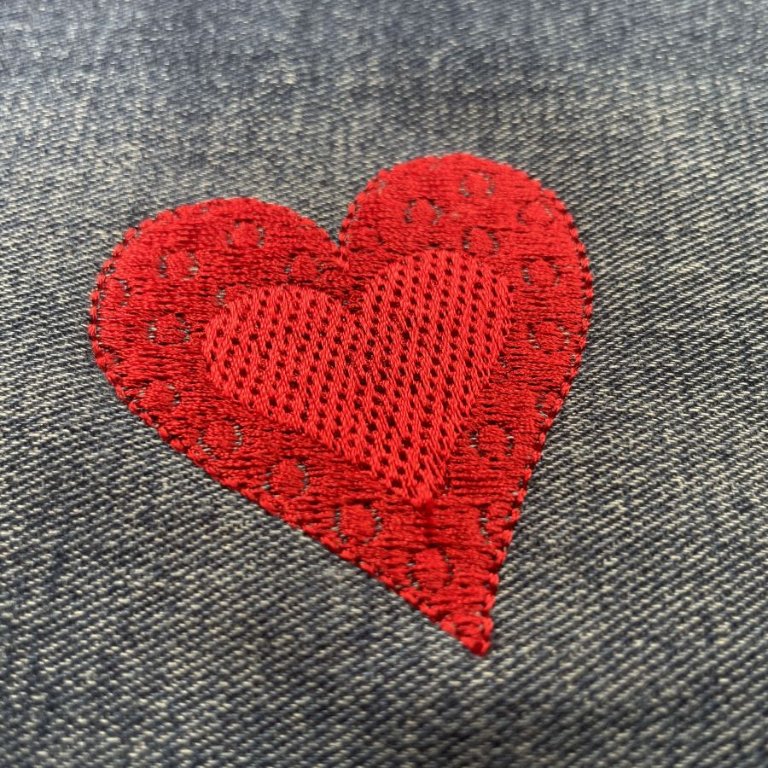 Give your clothes a little extra love with our adorable Mend Heart Embroidery!
