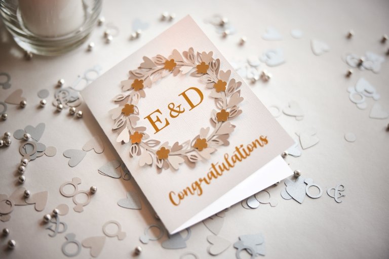 Monogrammed Congrats Card