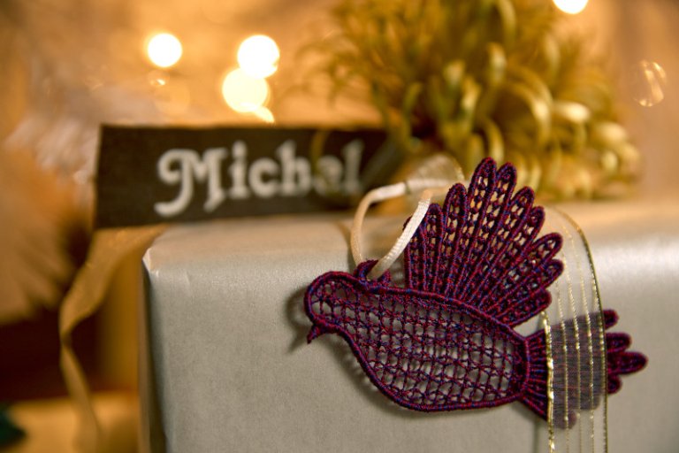 Embroidered Holiday Gift Decor - Personalize Your Presents
