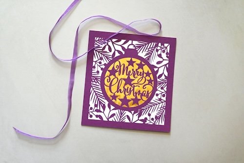 Easy Christmas Ornament Card
