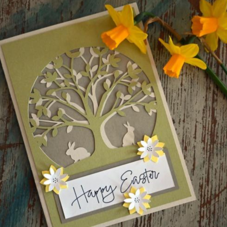 Easter Tree Silhouette Card