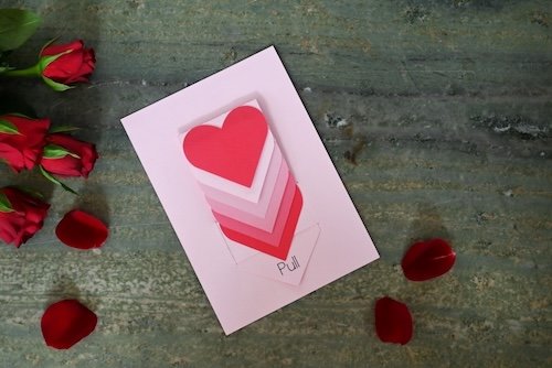 Heart Waterfall Card