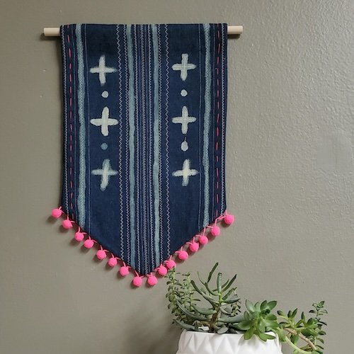 Stitched Denim Pennant
