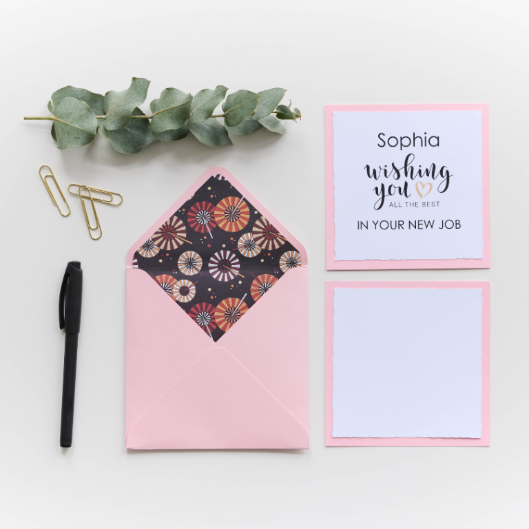 Create a Handmade Touch Square Deckle Edge Card & Lined Envelope