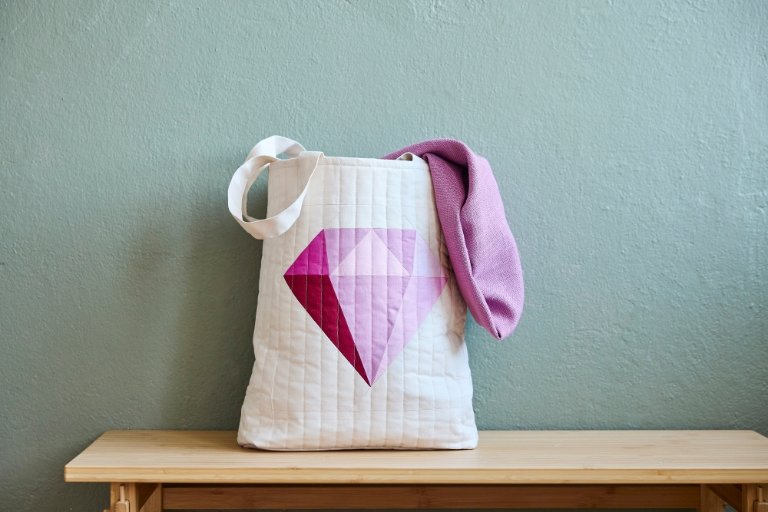 Freezer Paper Piecing: Create a Stunning Diamond Tote Bag