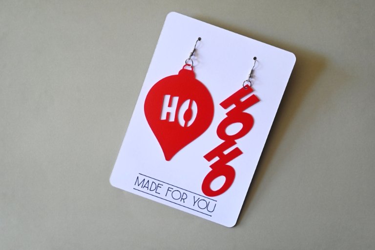 Upcycled Christmas Earrings & DIY Gift Display Card