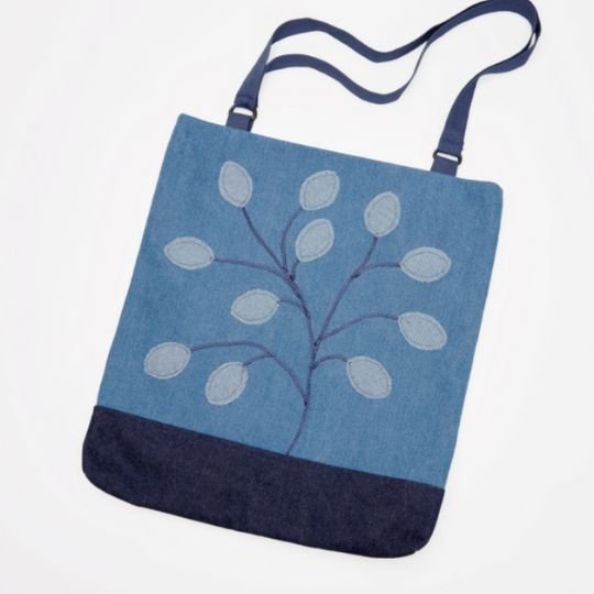 Denim Tote with Embellishments