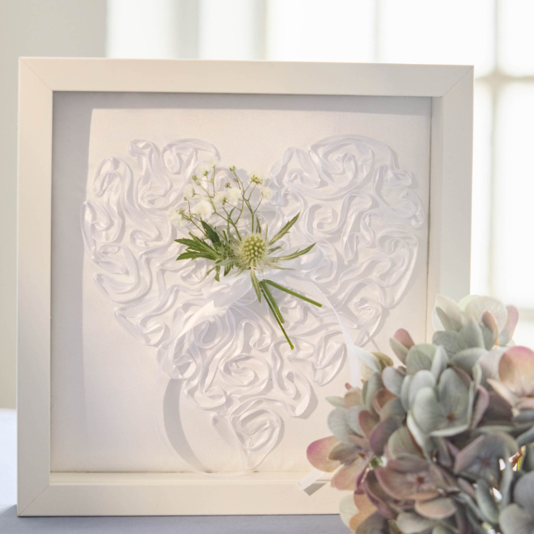 Memory Ribbon Heart Display: A Cherished Keepsake