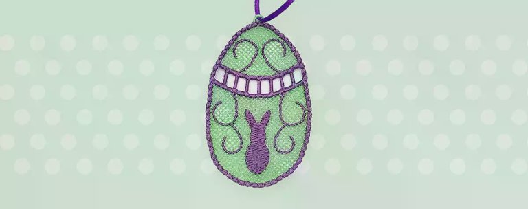 Make a Freestanding Lace Egg Embroidery Design