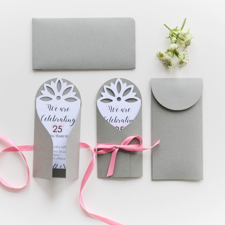 Create an Elegant Cutout Edge Card with Jacket & Envelope