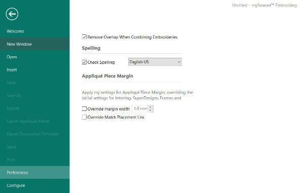 S1E6 Settings - with mySewnet Embroidery Software