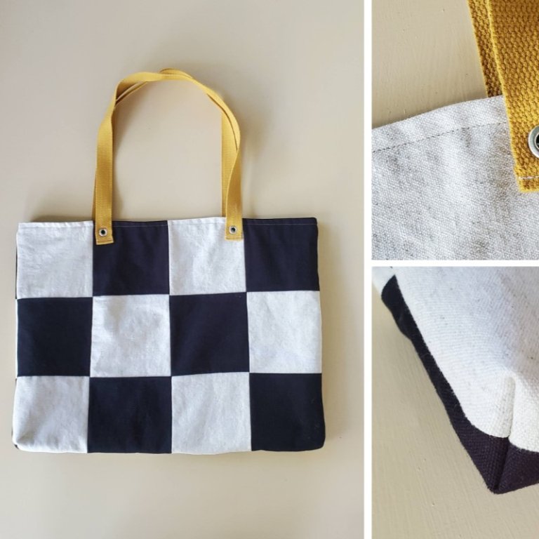 Graphic Patchwork Tote