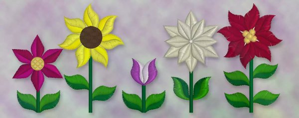 Make Mini Flower Embroidery Designs Part - 2