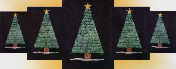 Digitize a Fringe Christmas Tree Embroidery Design