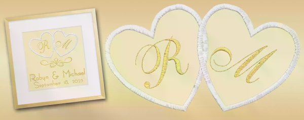 Digitize Wedding Hearts Embroidery