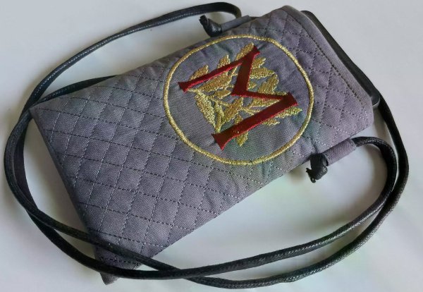 Embroidered Mobile Pouch with Monogram