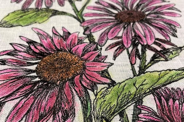 How to Watercolor Embroideries